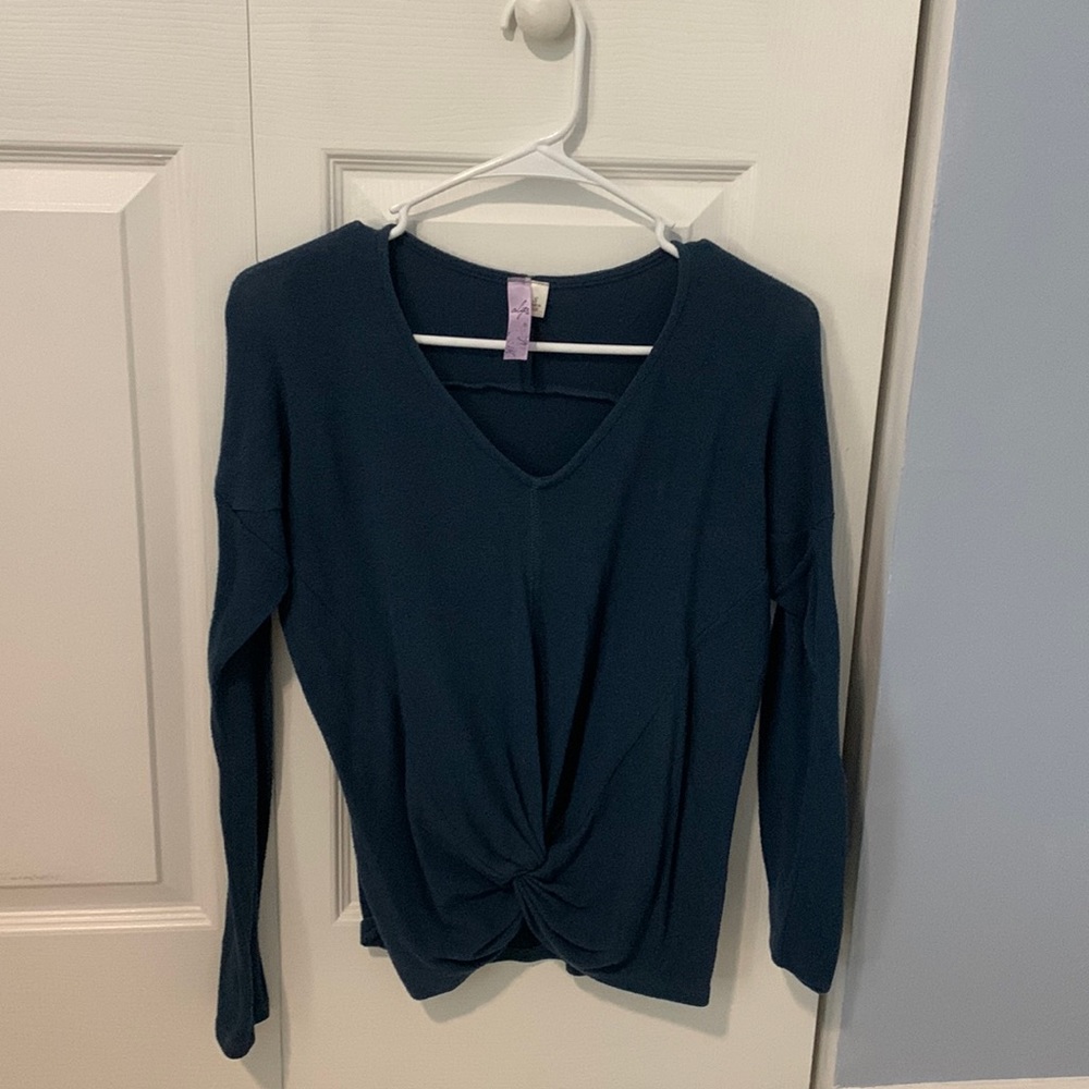 Twist front sweater